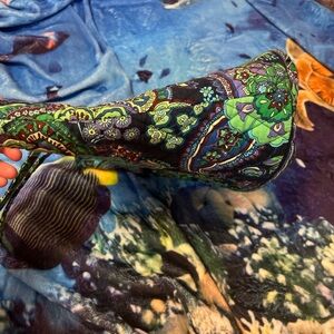 Medium sized blue and green vera Bradley purse